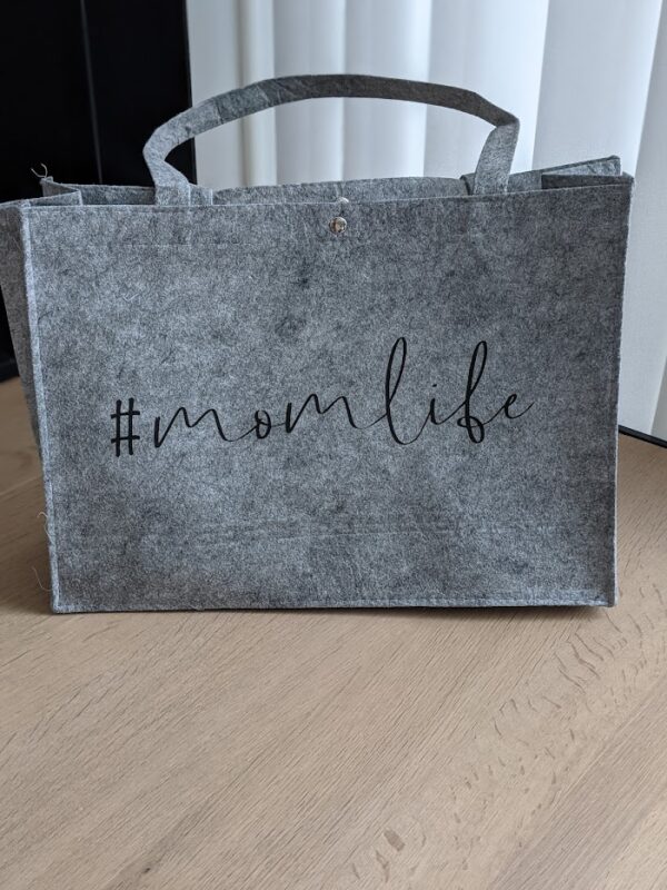 Momlife shopper grijs